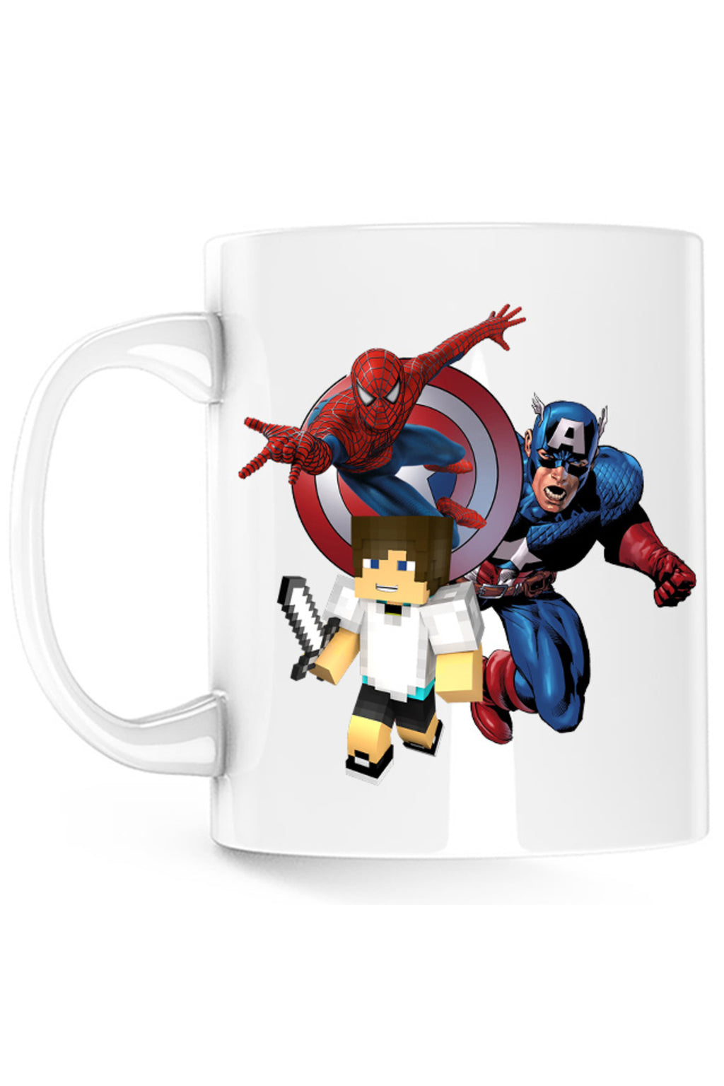 Cana Captain America Spiderman Minecraft Super Hero Save, alba, 330 ml