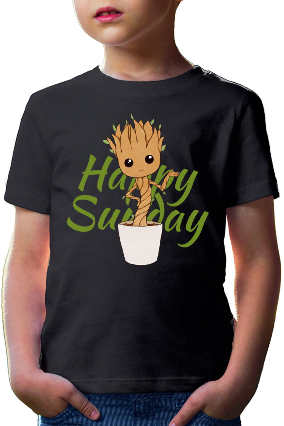 Tricou copii Baby Groot Sunday Happy Marvel DC Happy Smile