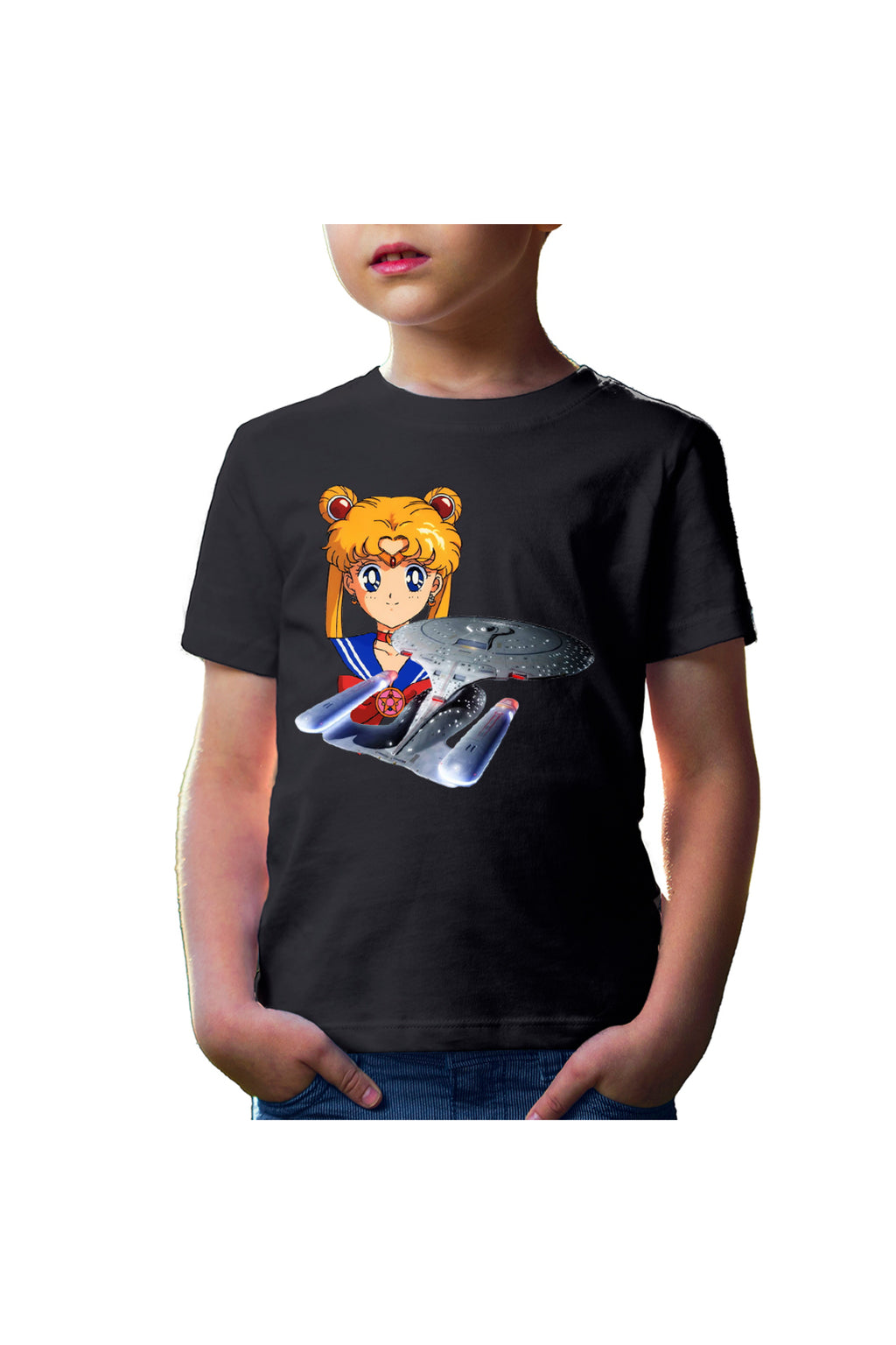 Tricou copii Star Trek Sailor Moon Enterprise Starship