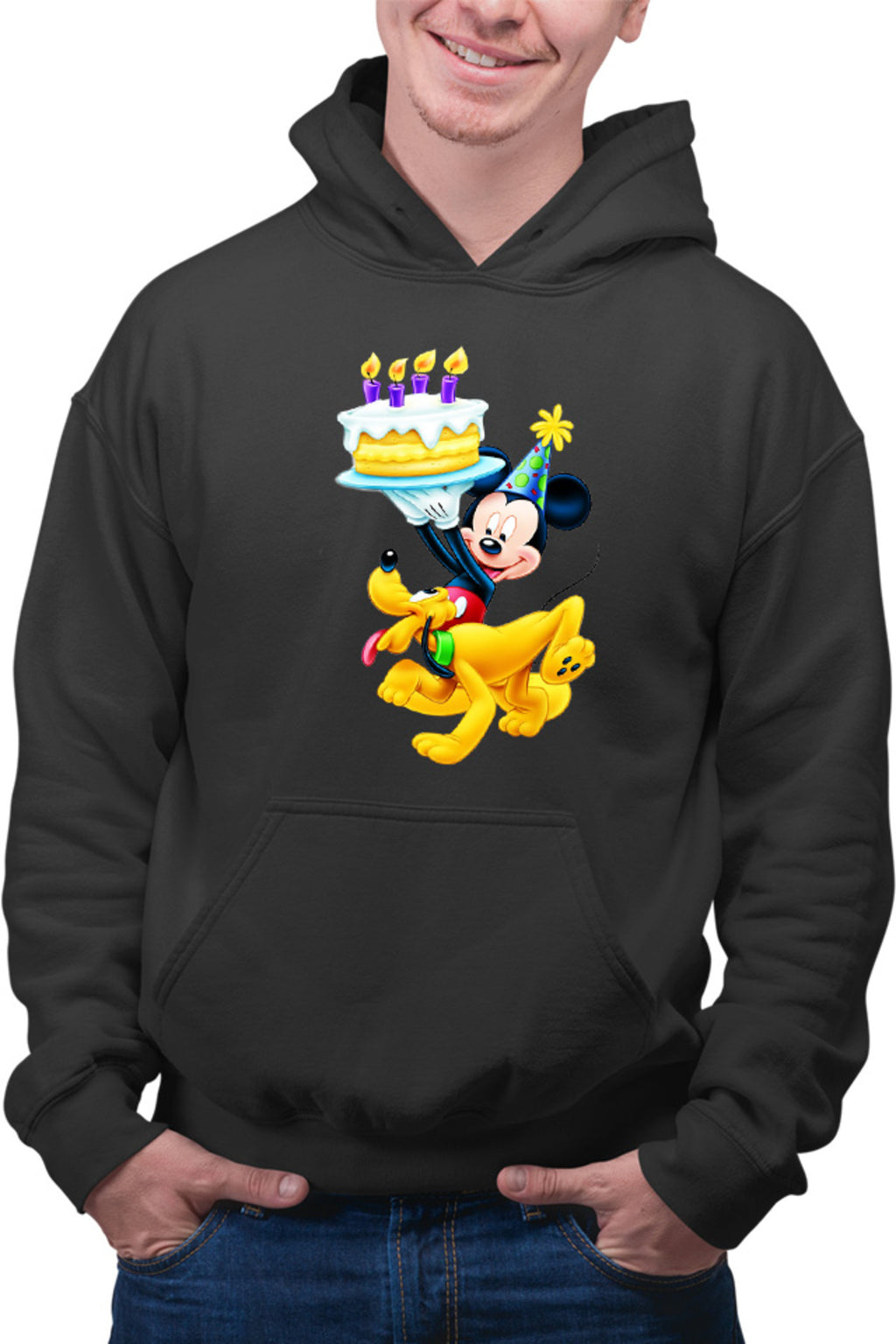 Hanorac barbati Mickey Mouse Puppy Happy Birthday