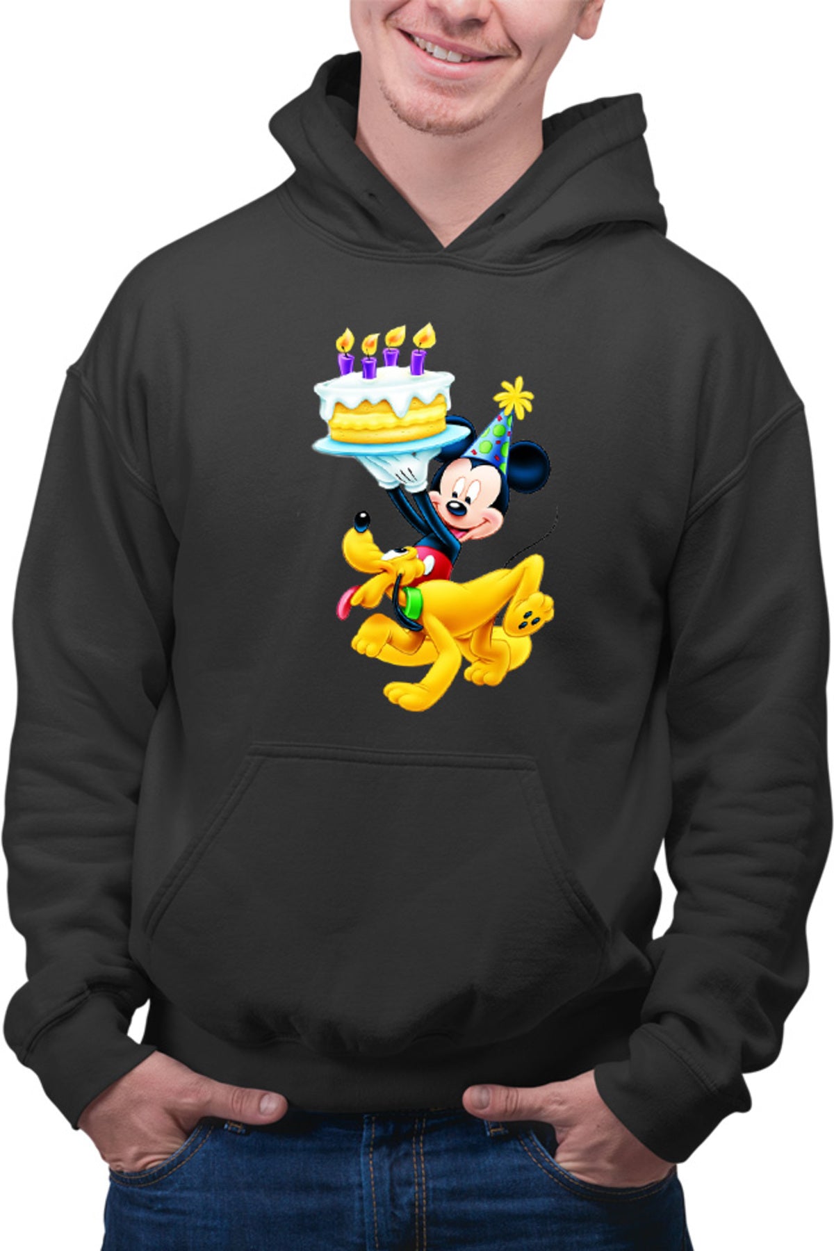 Hanorac barbati Mickey Mouse Puppy Happy Birthday