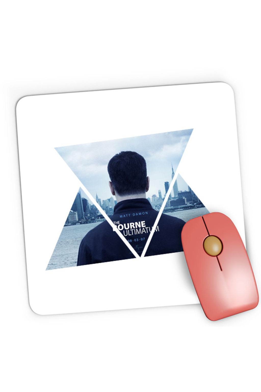 Mousepad Gaming Bourne Triangle Movie American Country, 21x19 cm