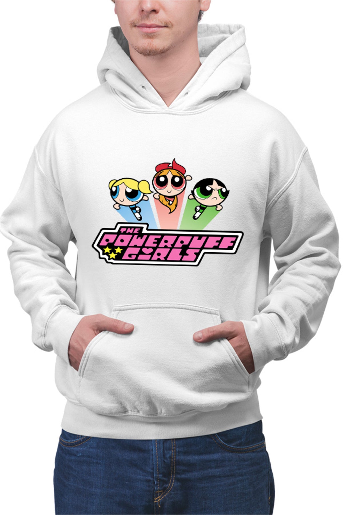 Hanorac barbati The Powerpuff Girls Logo Trio Adventure Funny