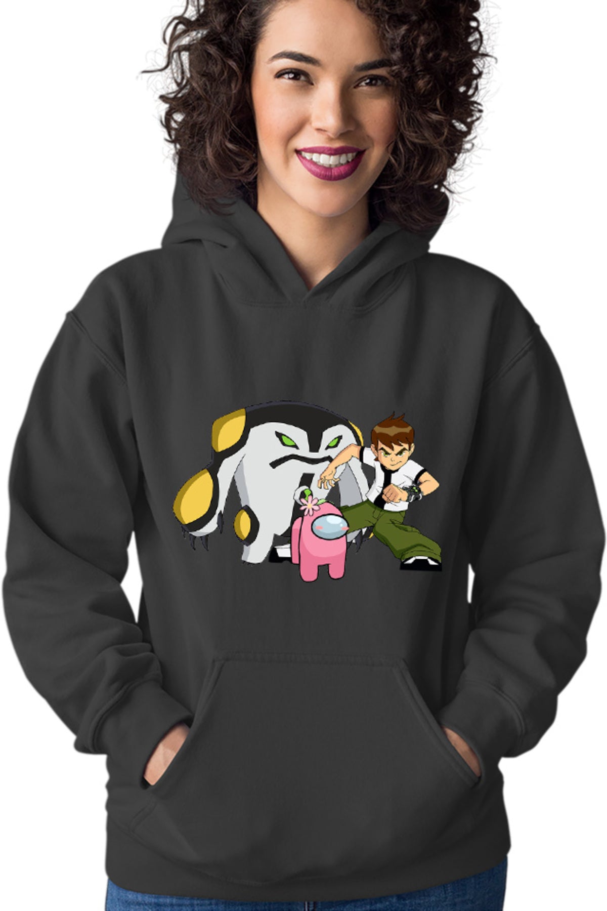 Hanorac dama Among Us Flower Cute Ben 10 Monster Transform Teen