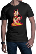 Tricou barbati Wonder Woman Red Lady Cartoon English Power Star