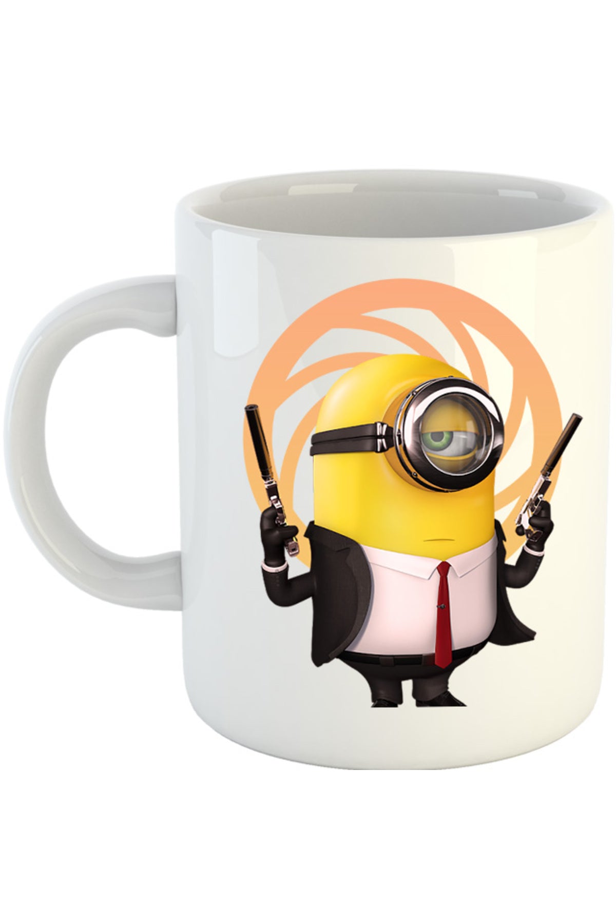 Cana James Bond Minions Funny Animation, alba, 330 ml