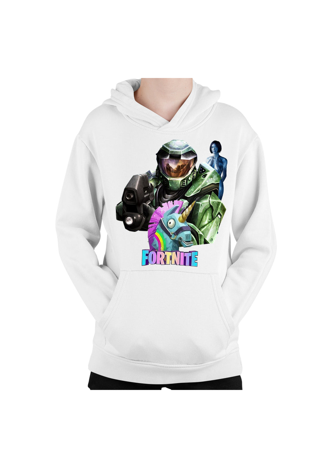 Hanorac copii Halo Chief Cortana Fortnite Lama Battle