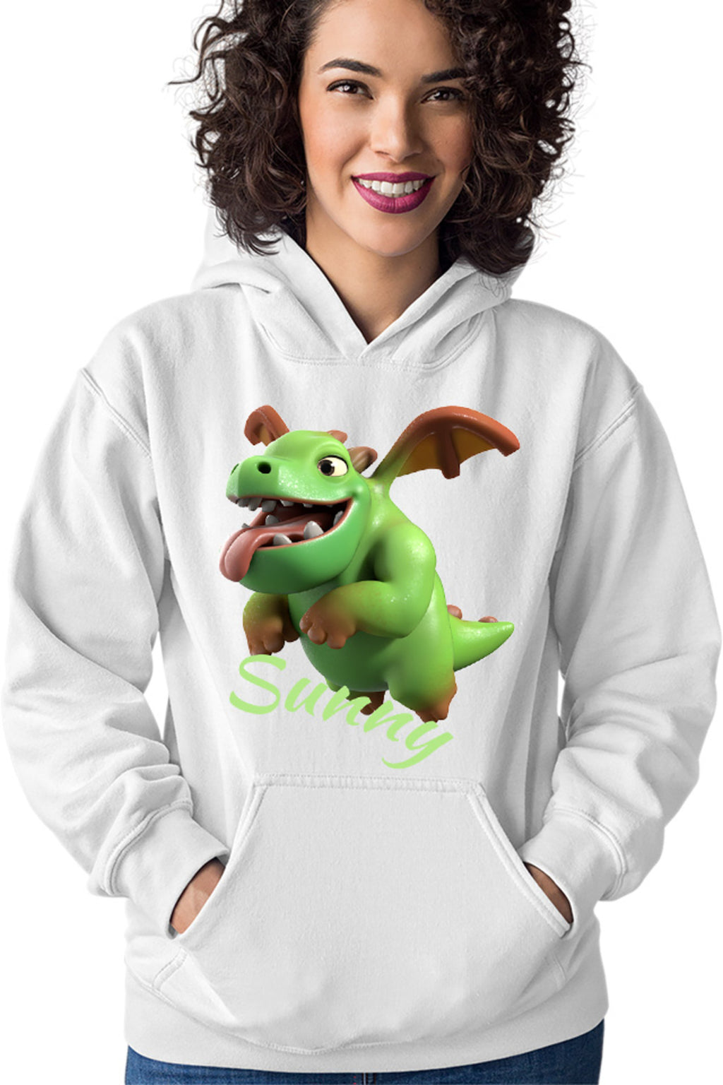 Hanorac dama Clash of Clans Mini Dinosaur Happy Flying Positive Energy