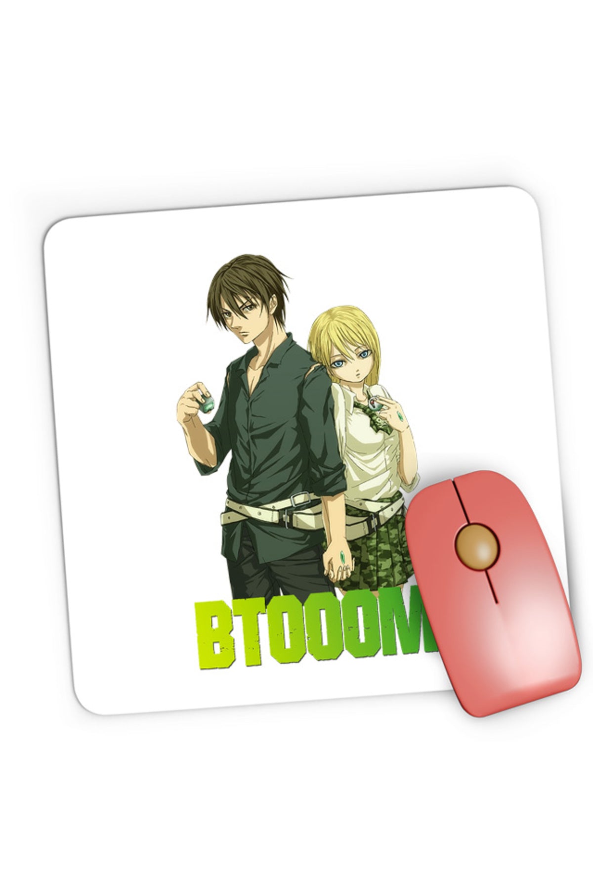 Mousepad Gaming Btooom! Sakamoto Ryouta Himiko Lovers Game Crafting Bombs, 21x19 cm