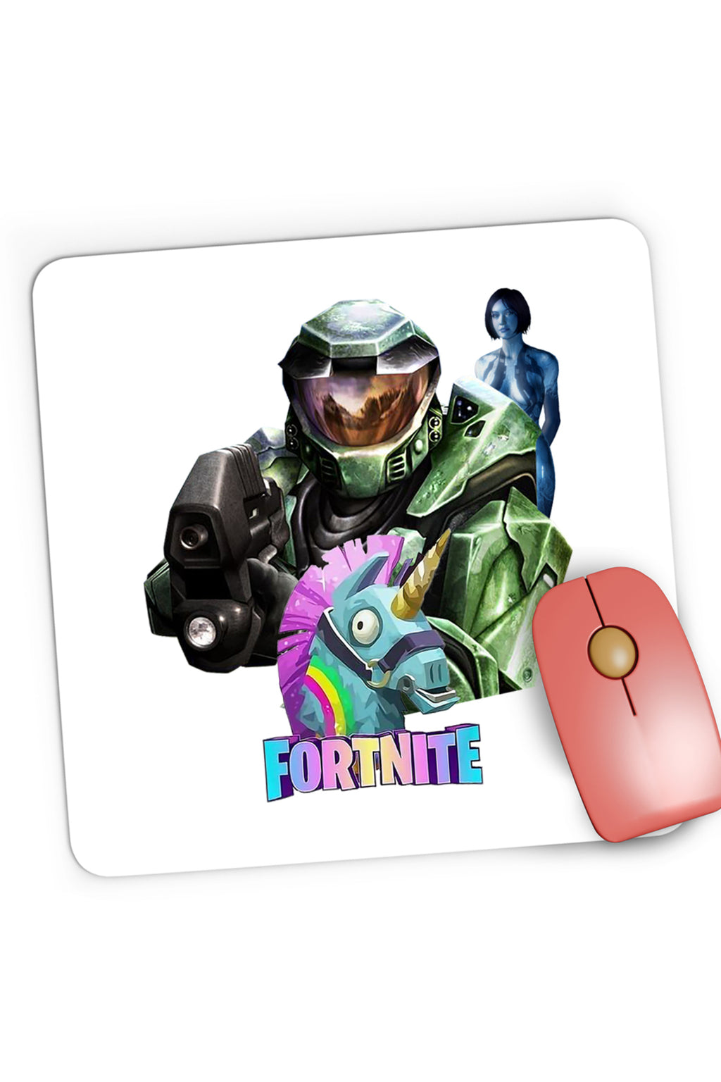 Mousepad Gaming Halo Chief Cortana Fortnite Lama Battle, 21x19 cm