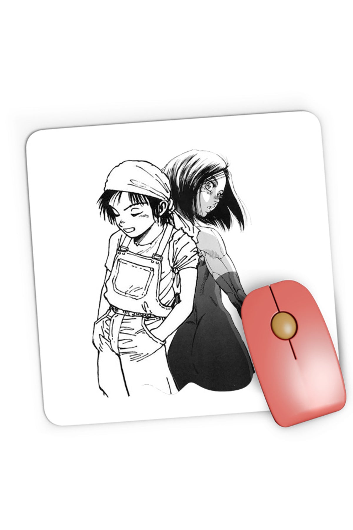 Mousepad Gaming Battle Angel Alita Gally Yugo Couple Animeeater, 21x19 cm