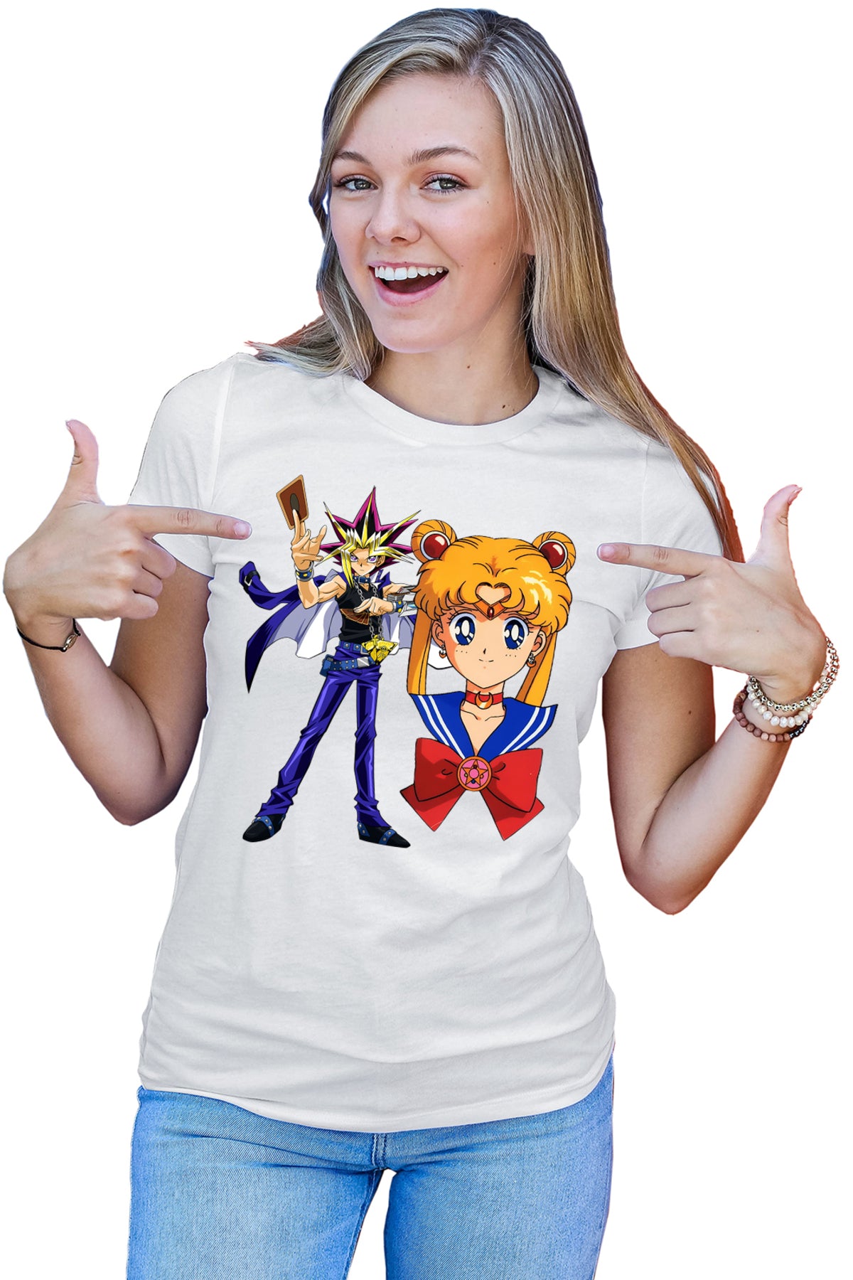 Tricou dama Yu Gi Oh Mutou Sailor Moon Duel Links Anime