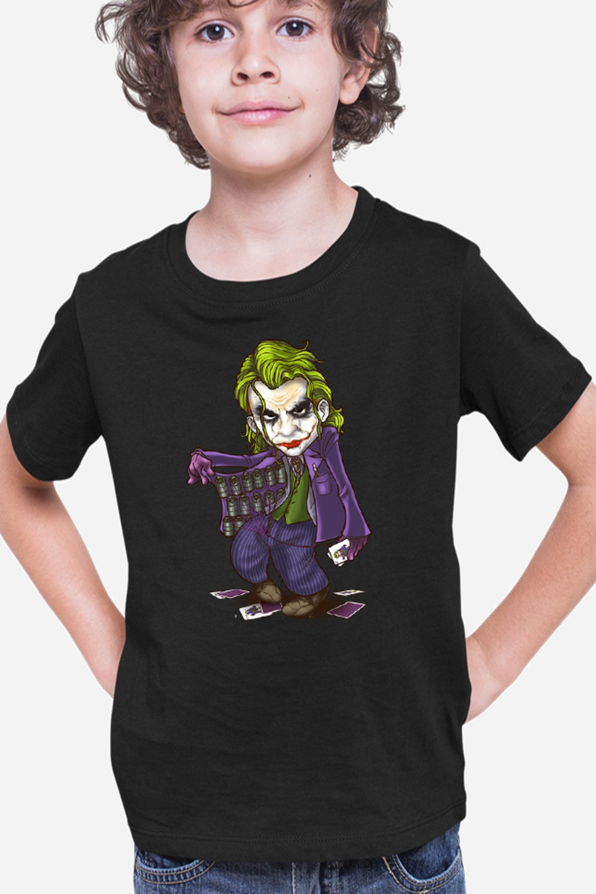 Tricou copii Joker Ace Cards Chibi Cool