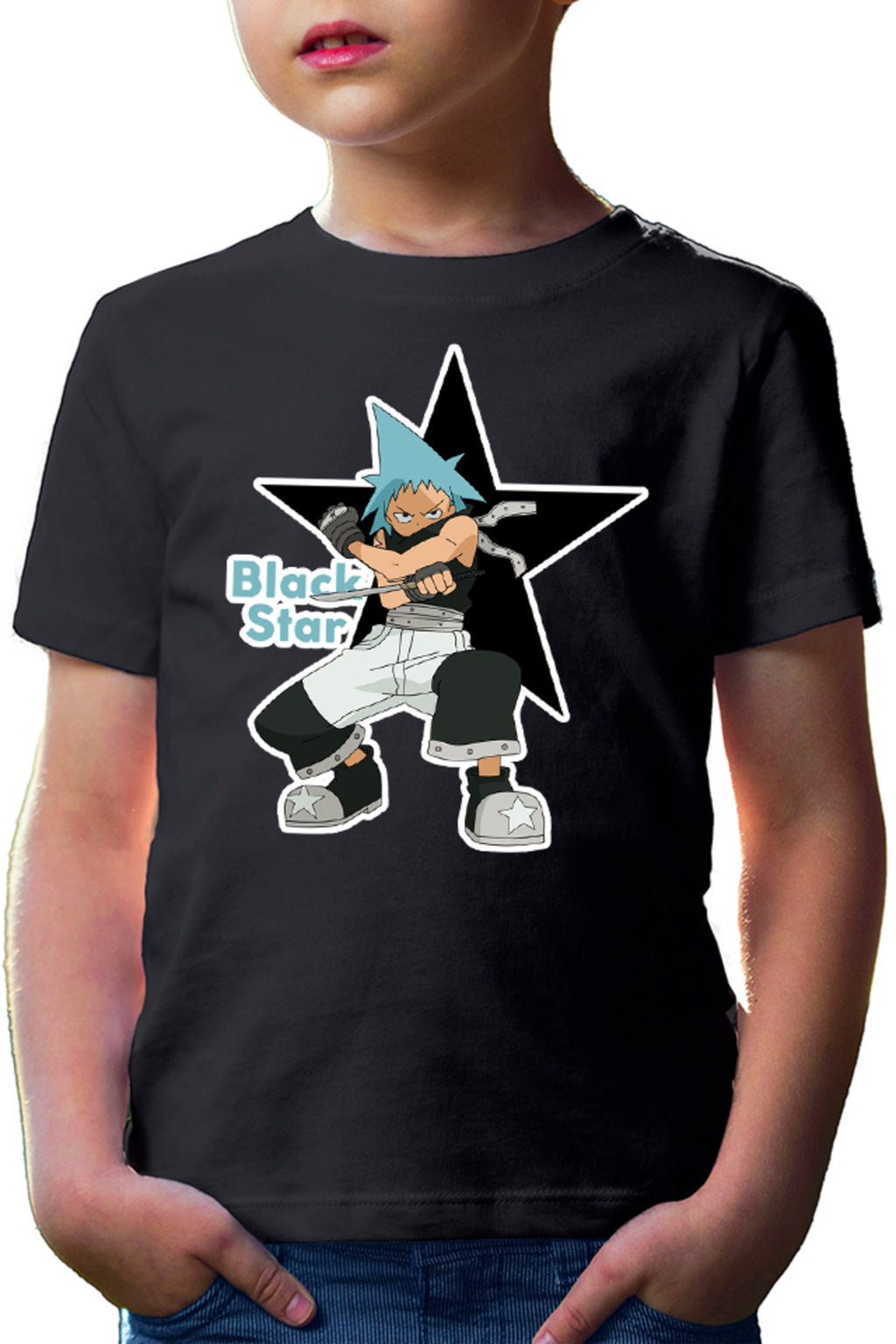 Tricou copii Soul Eater Black Star Otaku Fight Pose Spirit Trap