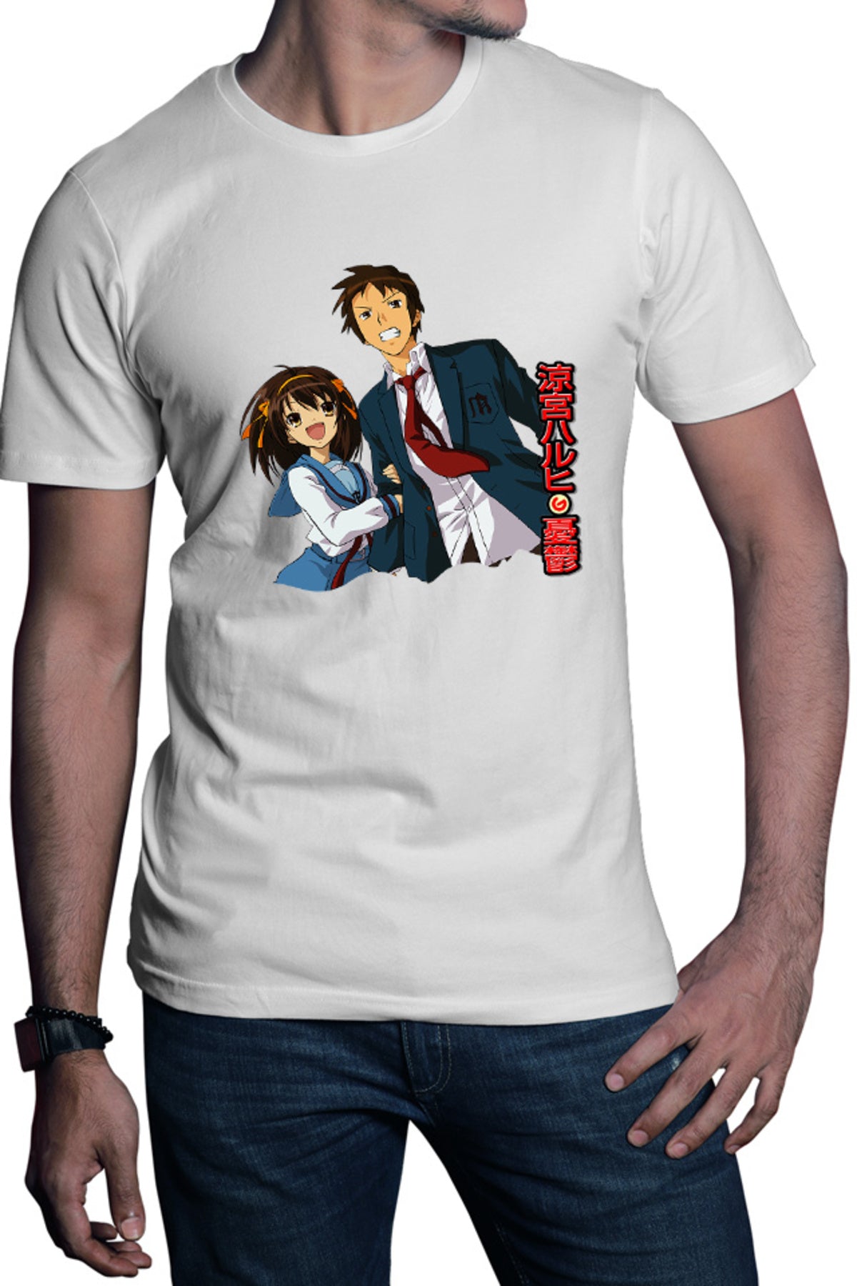 Tricou barbati Haruhi Suzumiya Itsuki Random Paranormal Ghost SOS