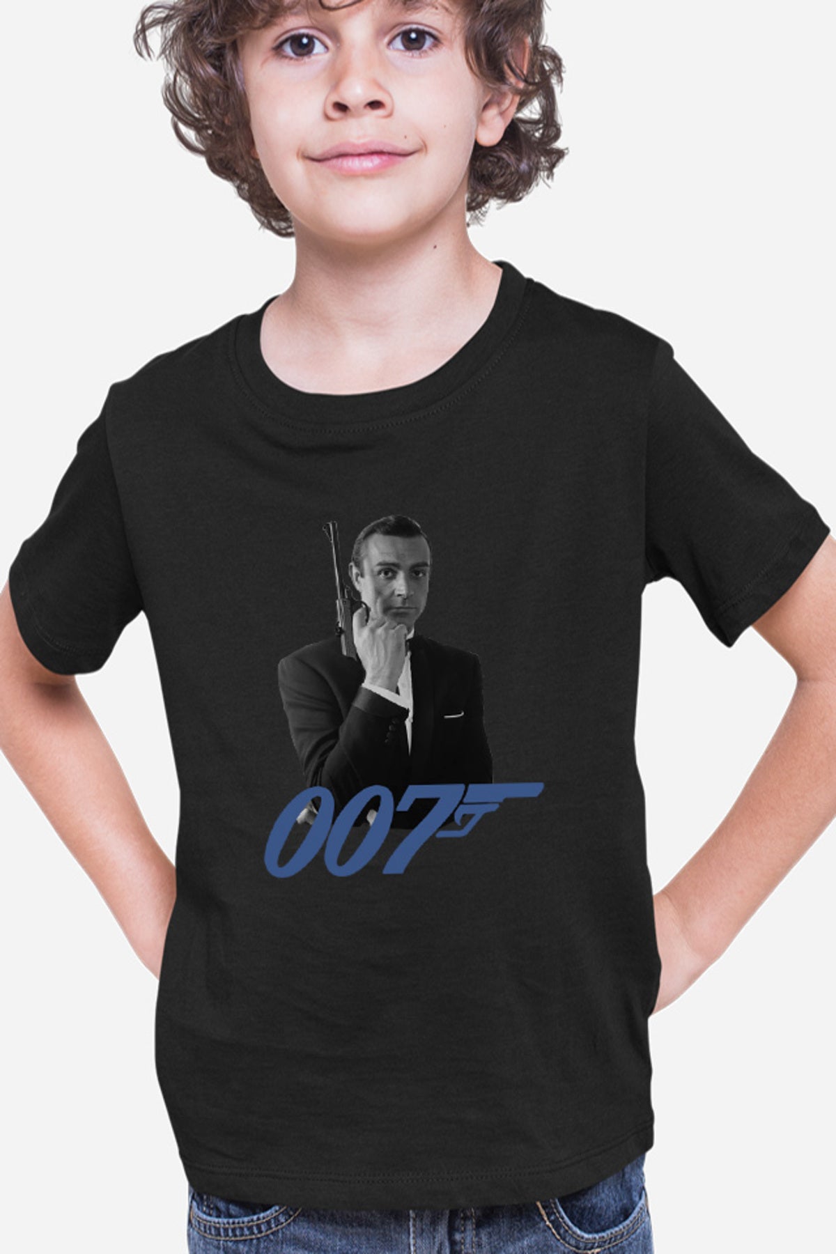 Tricou copii James Bond 007 Logo Vintage Old Movie Alpha