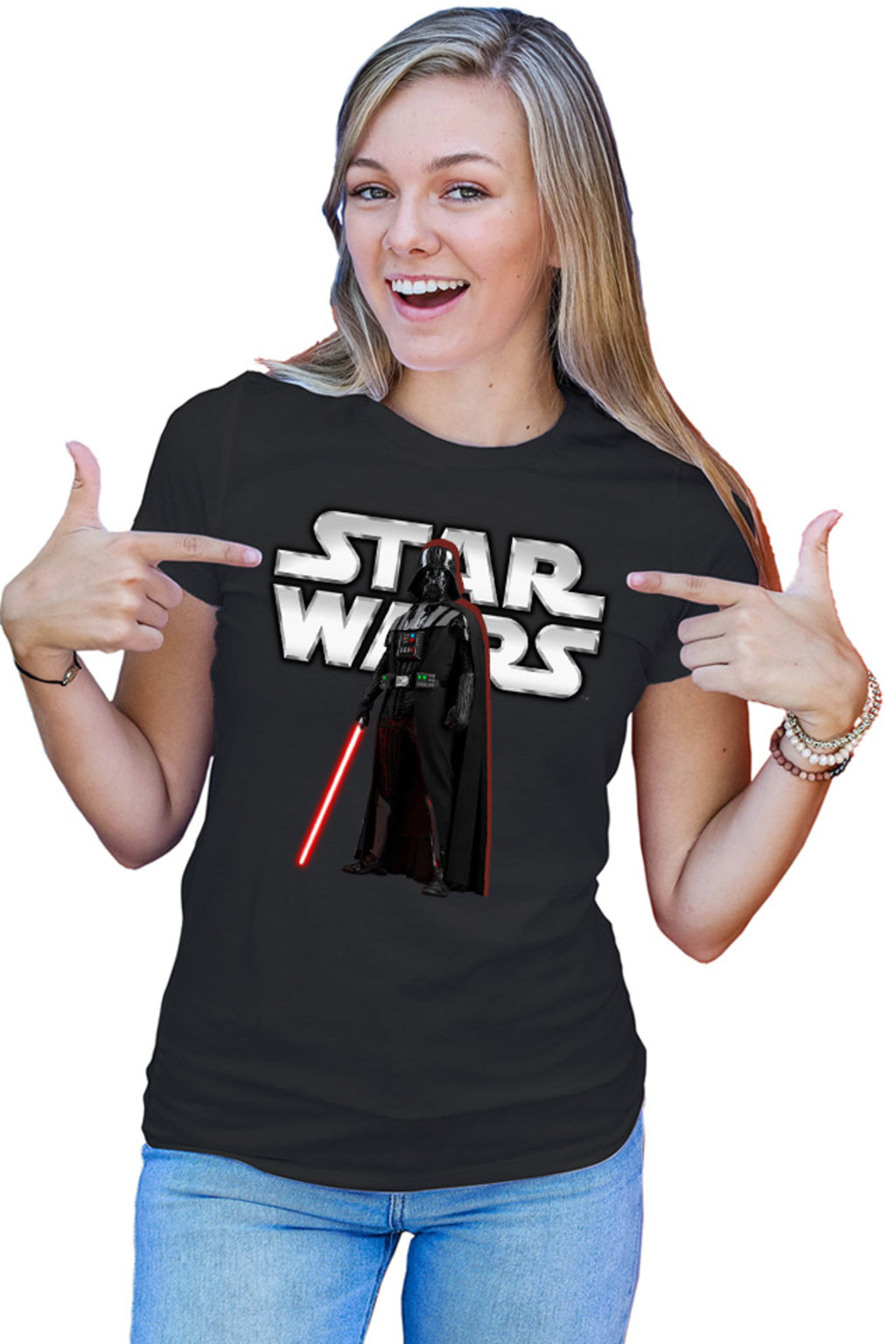 Tricou dama Star Wars Darth Vader Laser Jedy Action Anakin