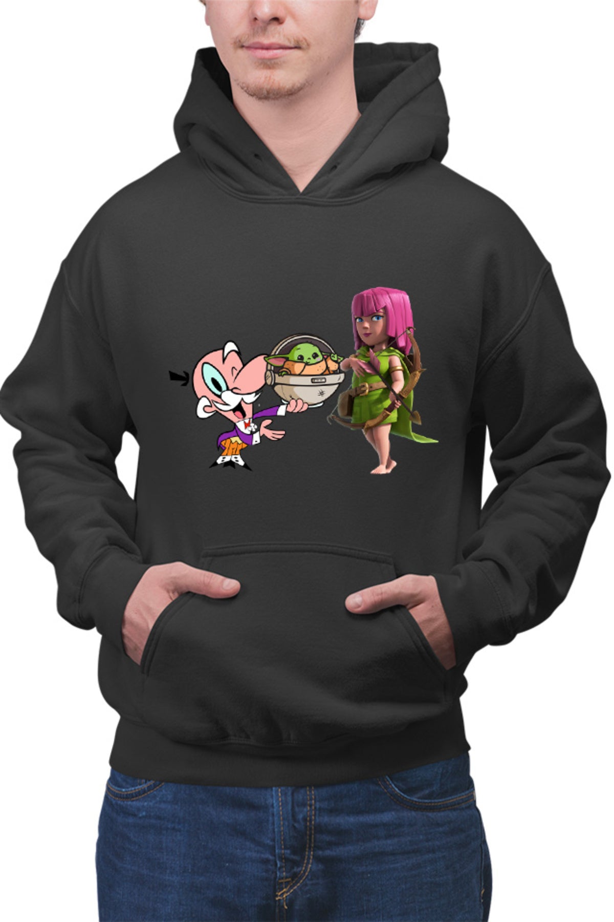 Hanorac barbati Clash of Clans Powerpuff Girls Mayor Star Wars Baby Yoda
