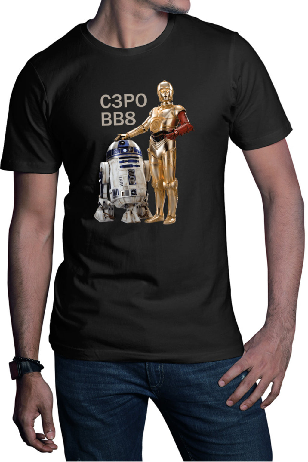 Tricou barbati Star Wars Robots BB8 S3PO Droid