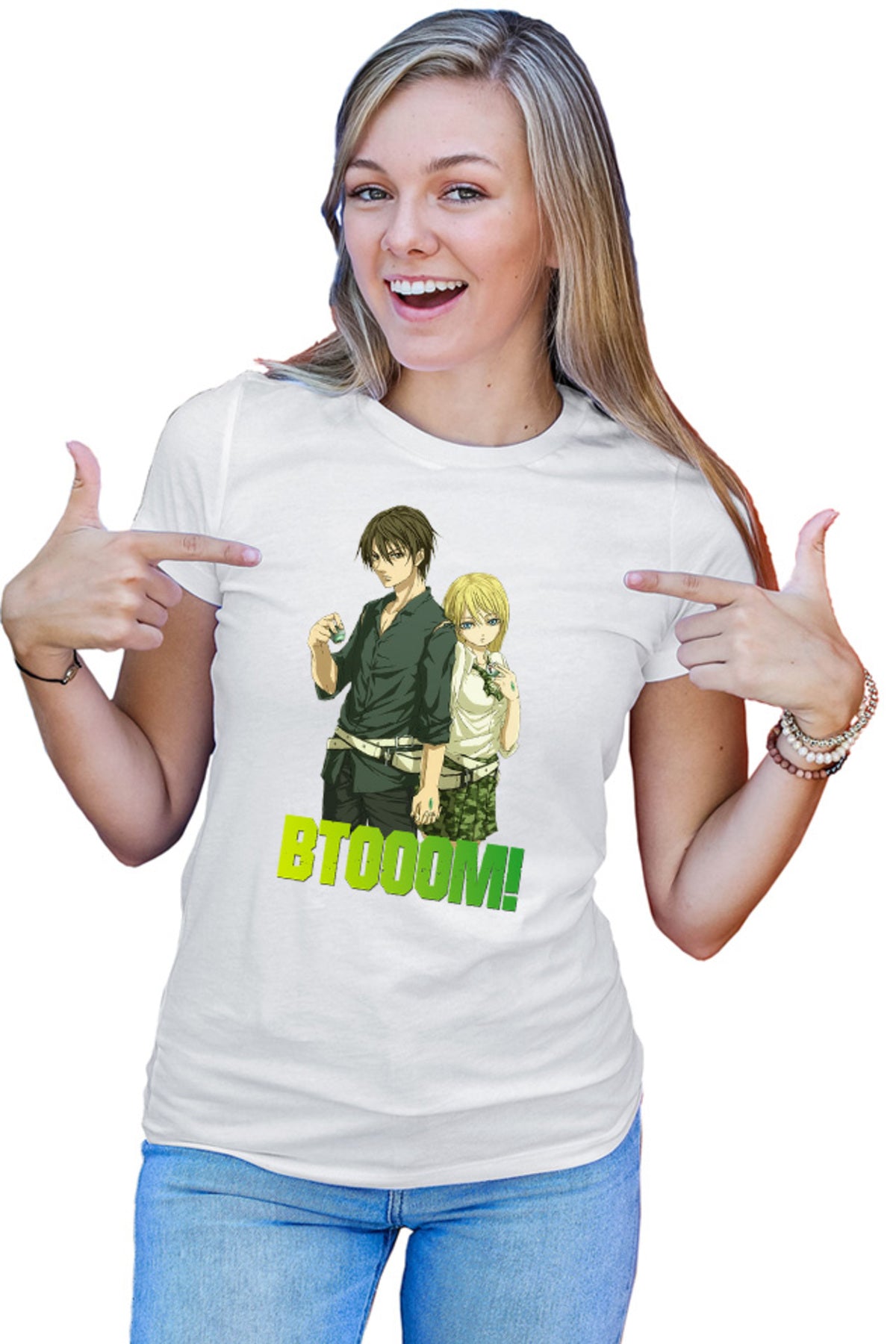 Tricou dama Btooom! Sakamoto Ryouta Himiko Lovers Game Crafting Bombs