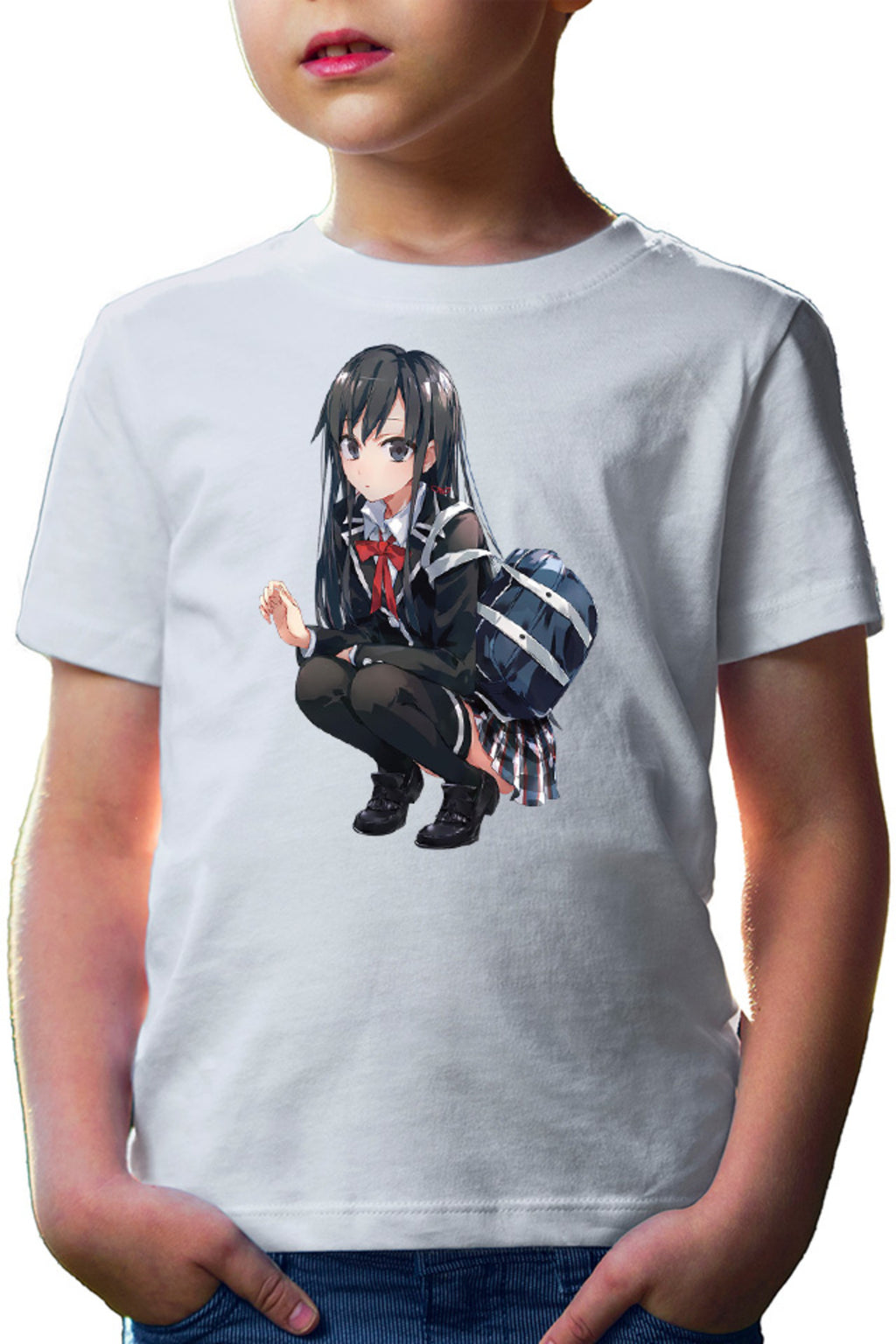 Tricou copii OreGairu Yukino Yukinoshita Snow Panda School Girl