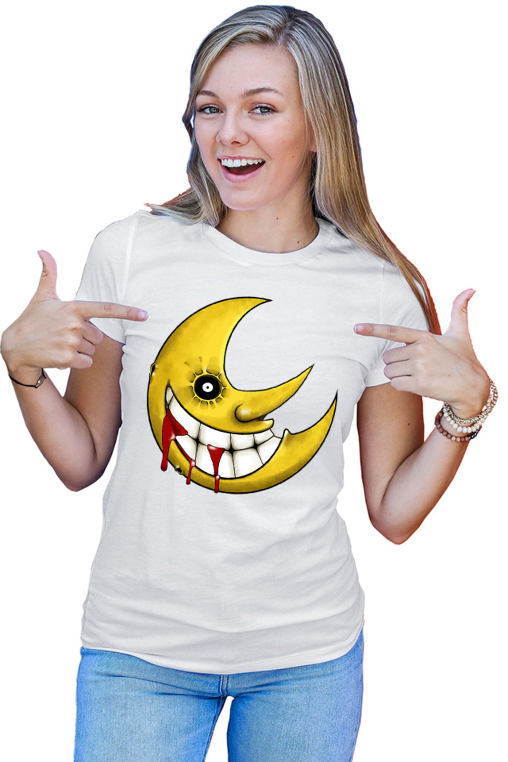 Tricou dama Soul Eater Moon Smile Blood Horror