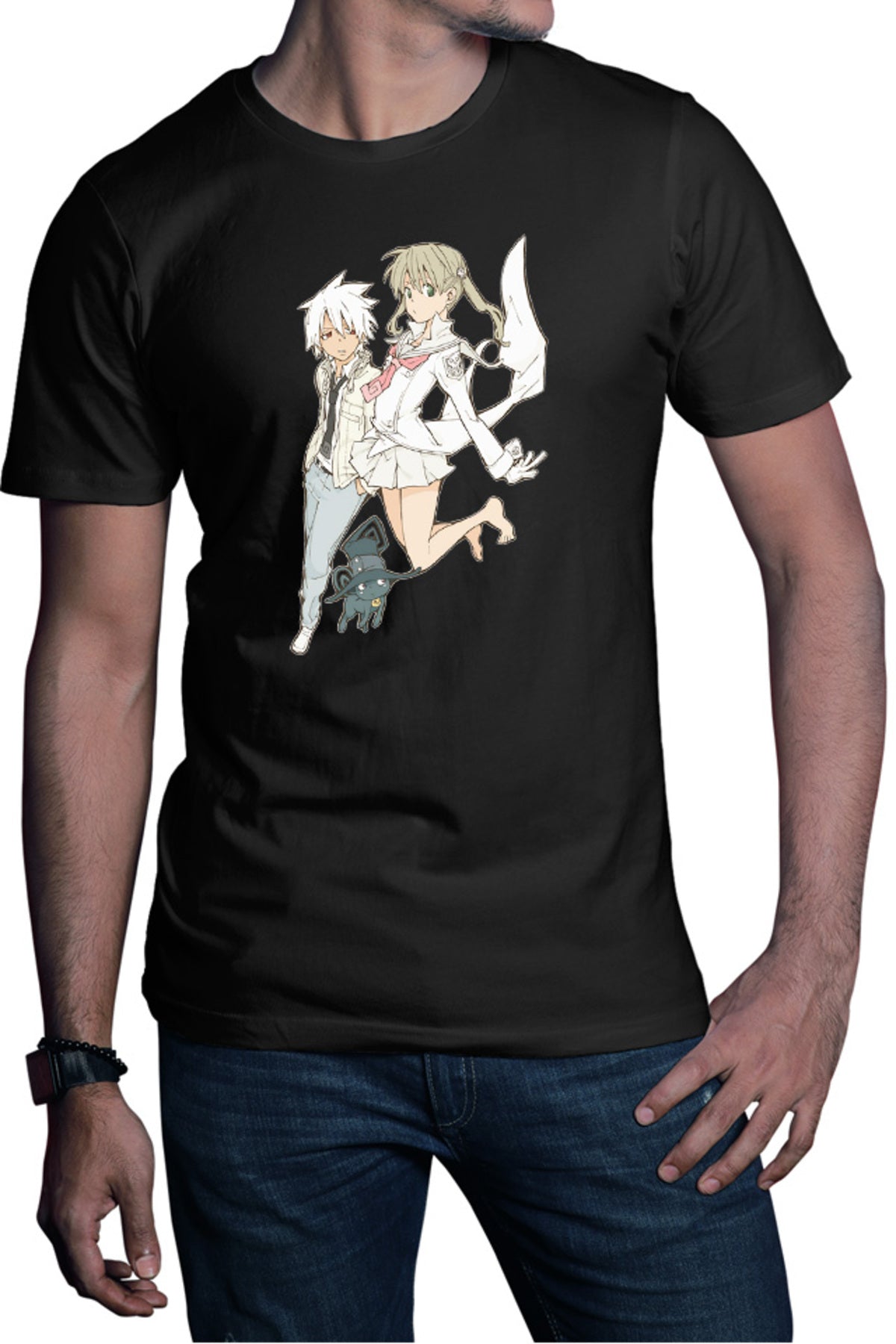 Tricou barbati Soul Eater Black Star Maka Angel Version Manga