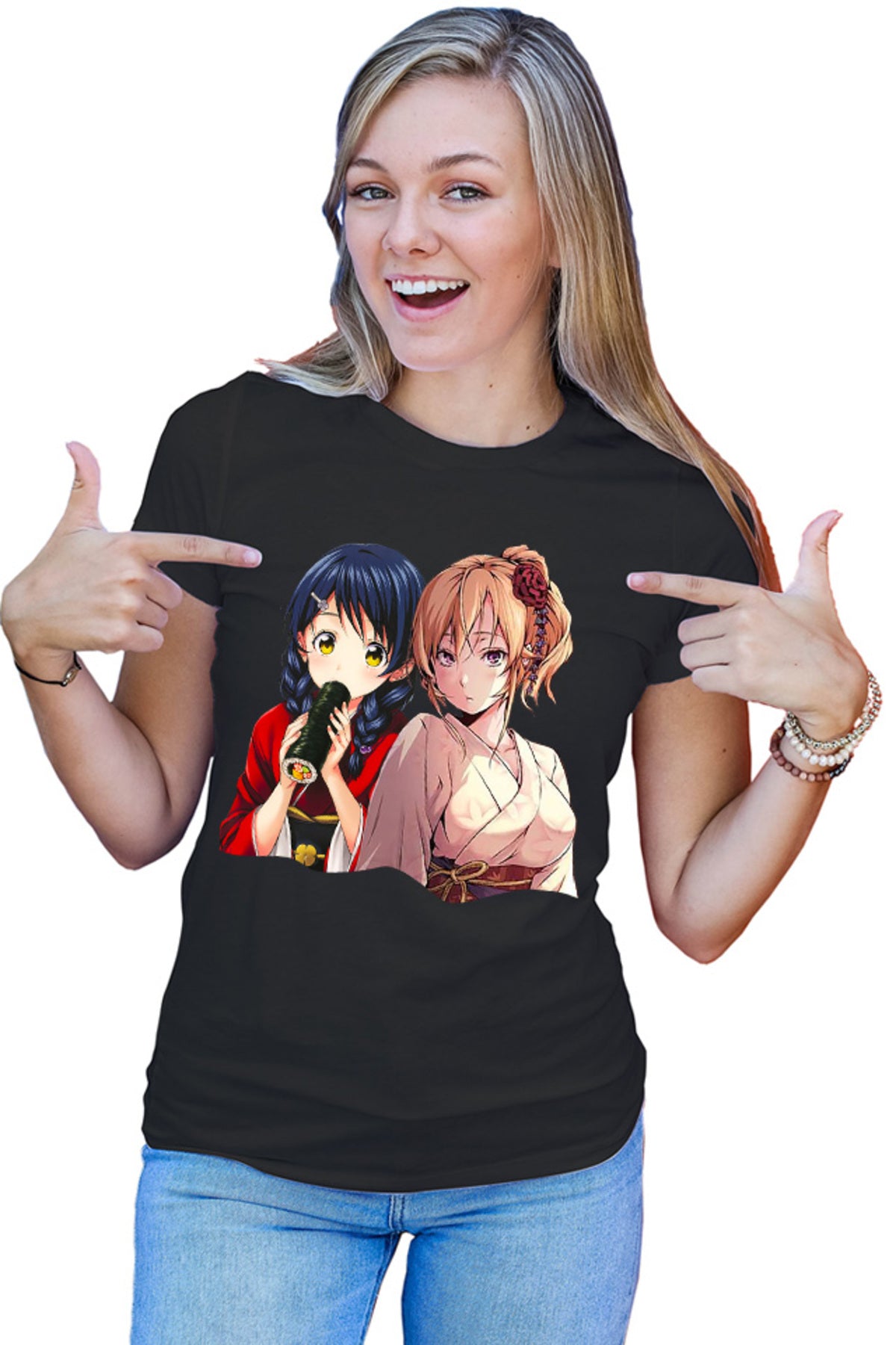 Tricou dama Food Wars Erina Megumi Matsuri Japan Kimono
