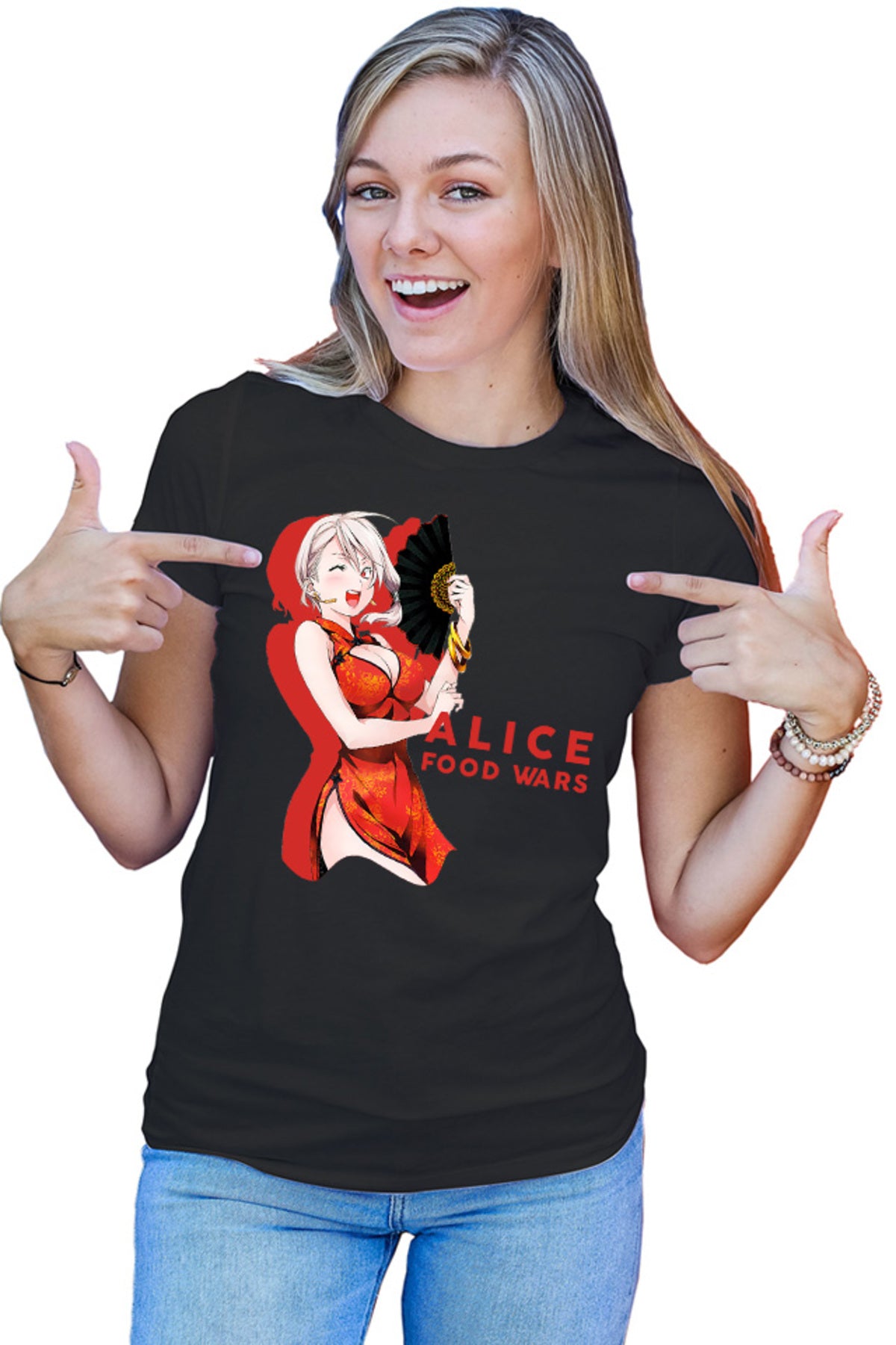 Tricou dama Food Wars Alice Fan Chinese Dress Animeuri