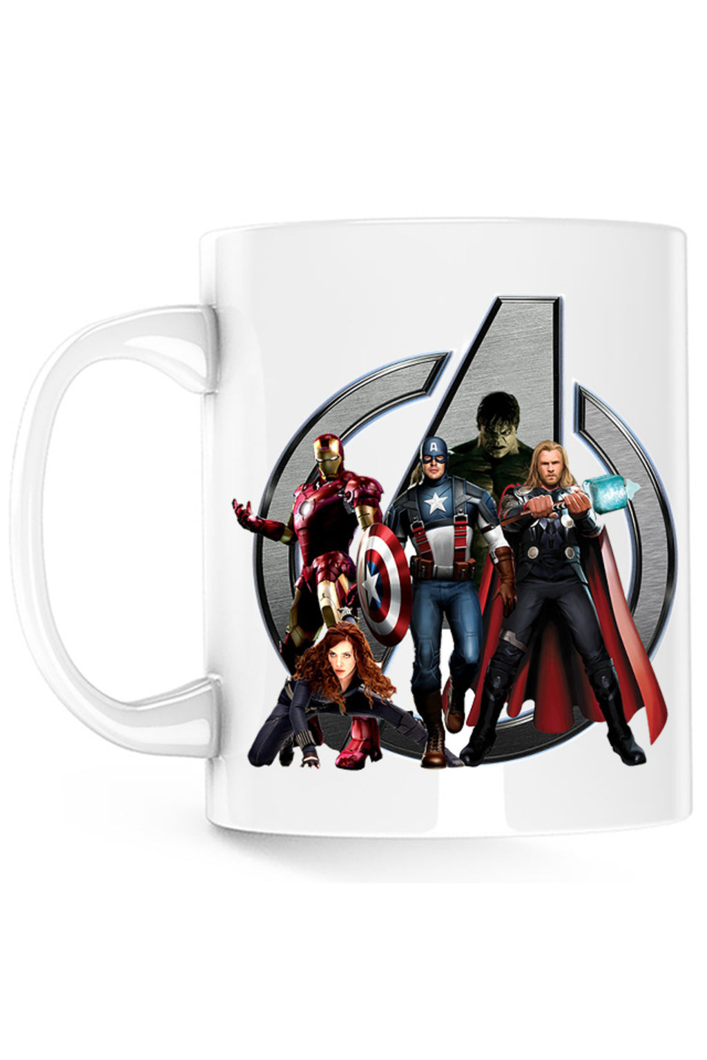 Cana Thor Avangers Hulk Iron Man Captain America Allience Heroes, alba, 330 ml