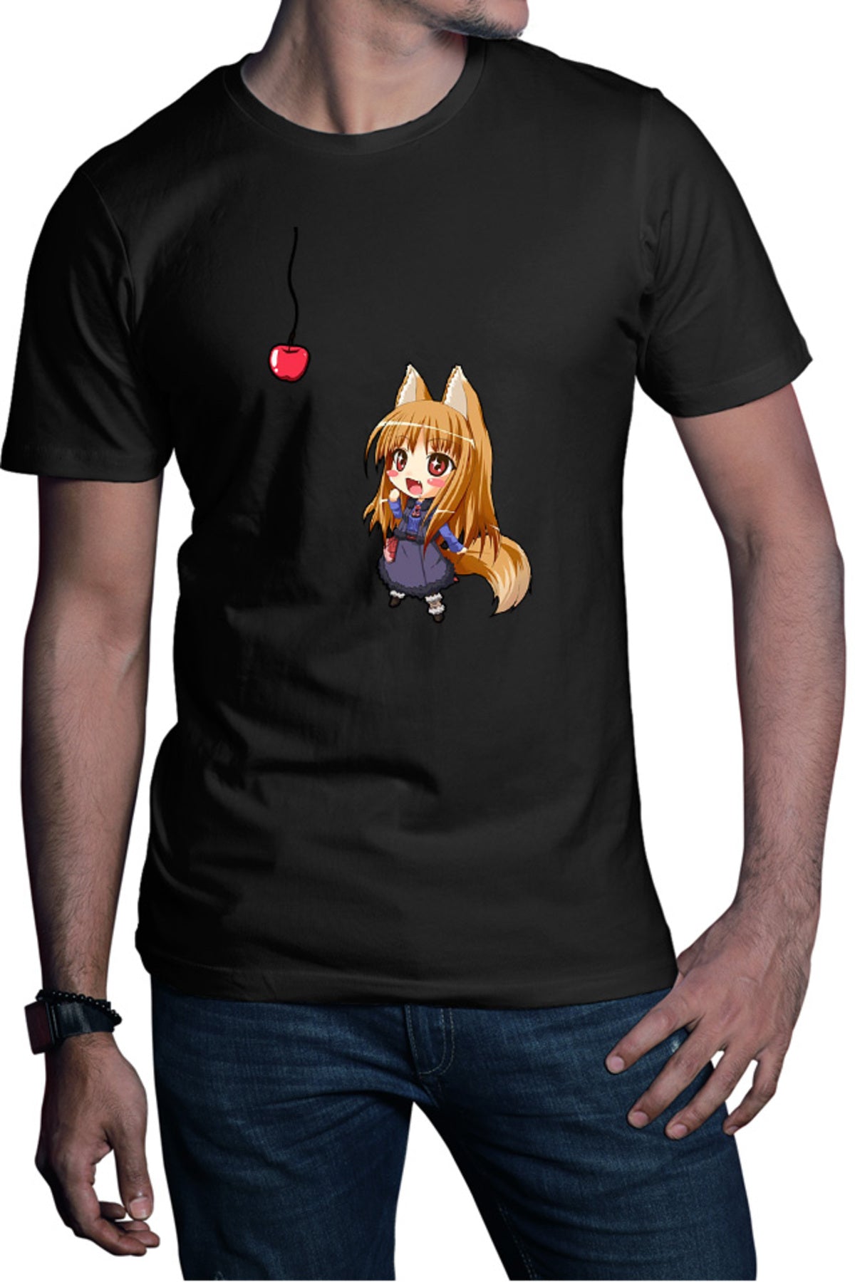 Tricou barbati Spice And Wolf Holo Anime Love Manga Chibi