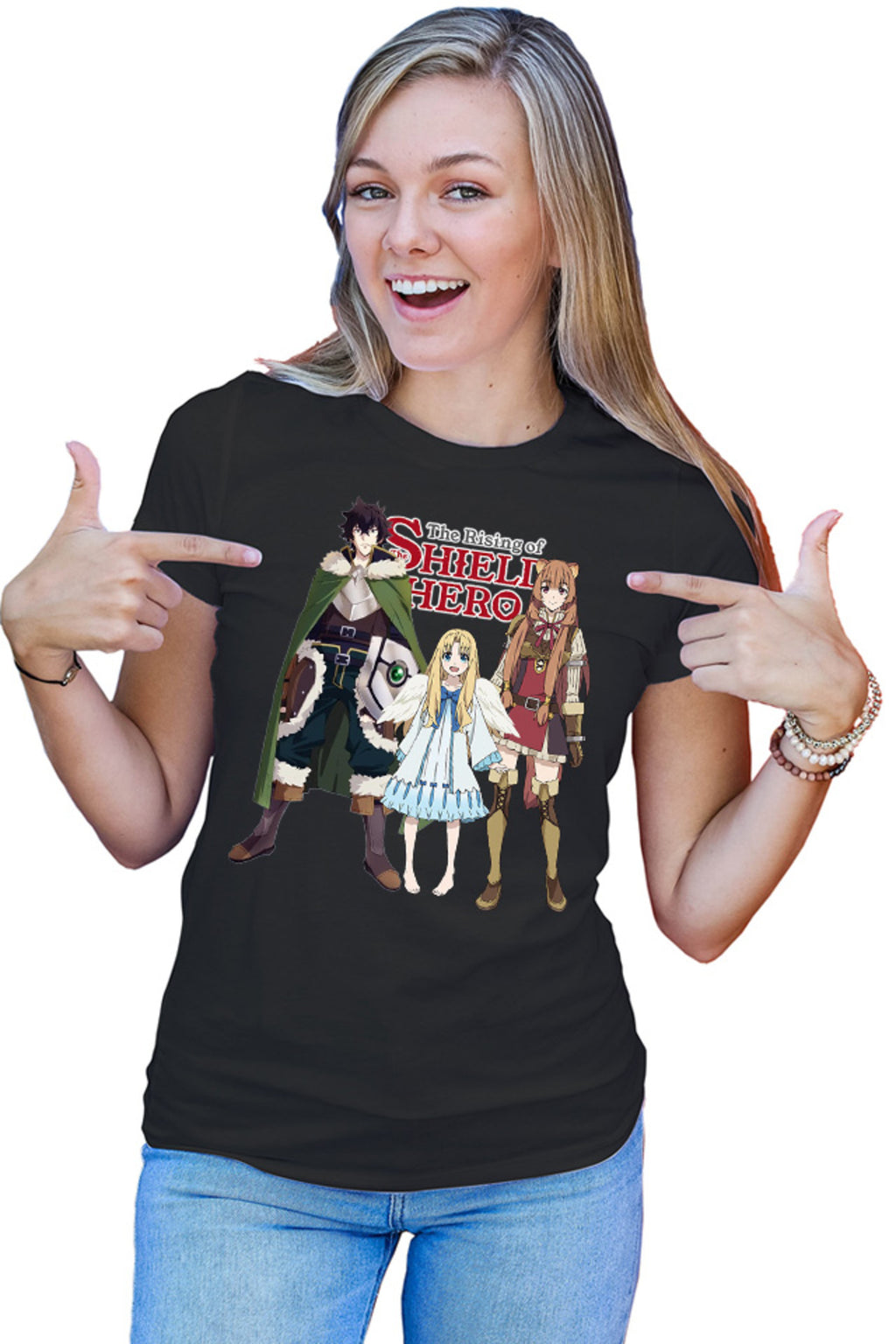 Tricou dama Rising of the Shield Hero Naofumi Filo Raphtalia Trio Bird Aneko
