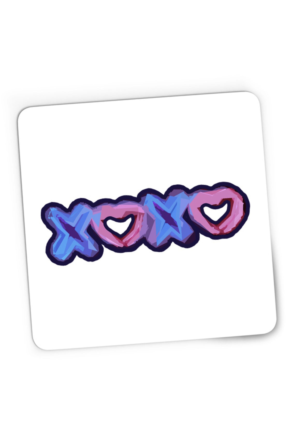Mousepad Gaming XOXO Logo Heart Abstract Minimalist Drama, 21x19 cm