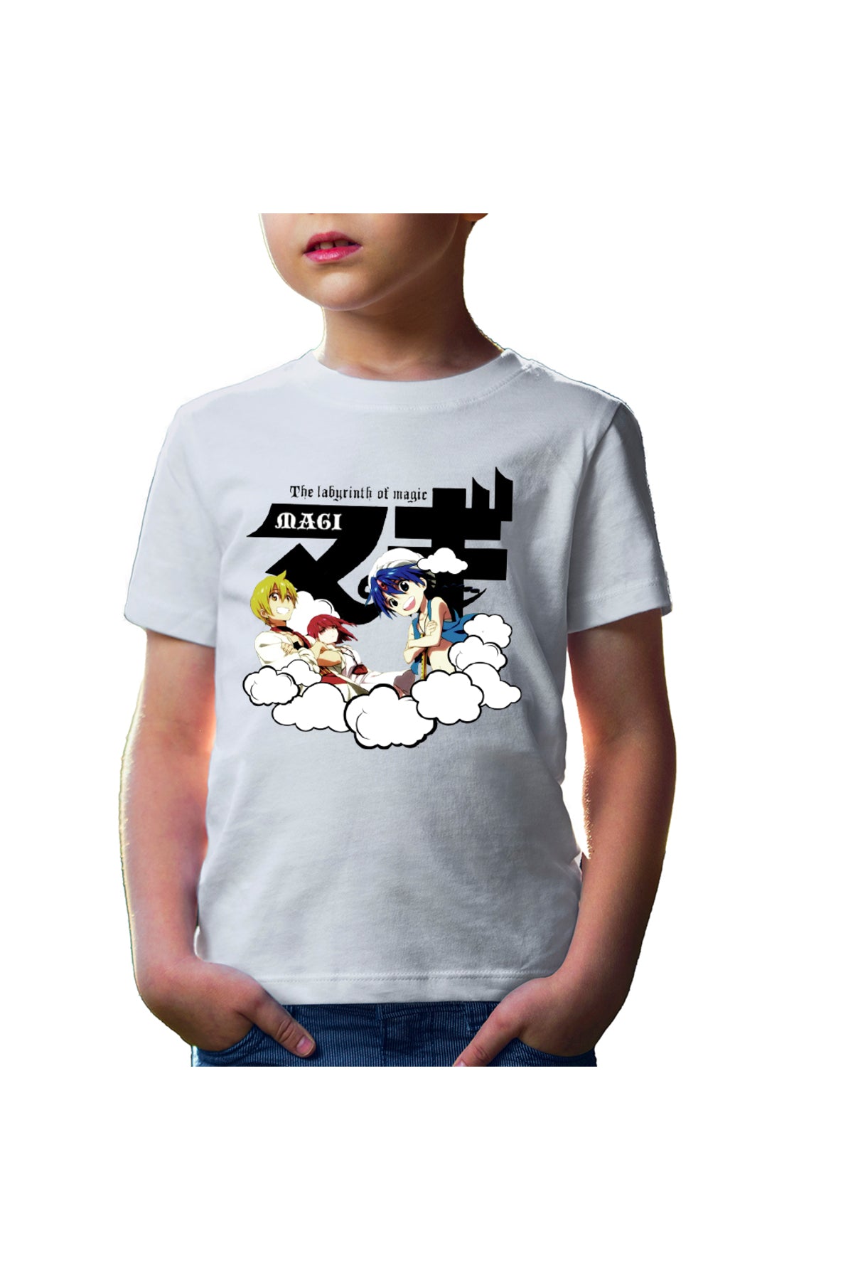 Tricou copii Magi The Labyrinth of Magic Protagonists Group Clouds