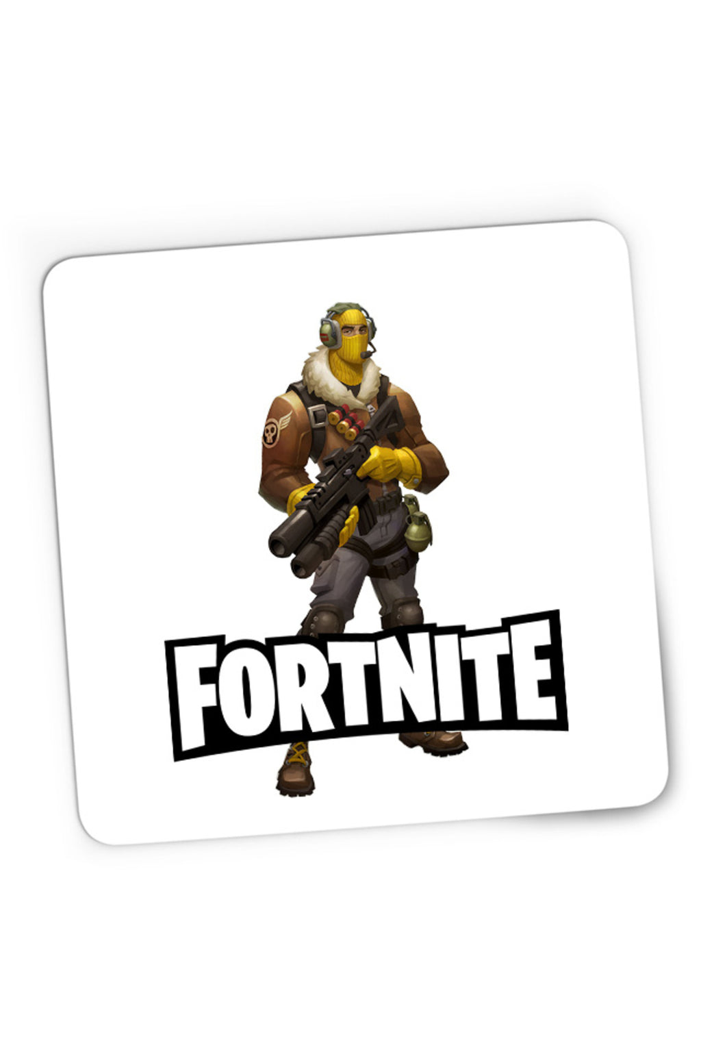 Mousepad Gaming Fortnite Mask Male Arena Zone Gameplay Pro, 21x19 cm