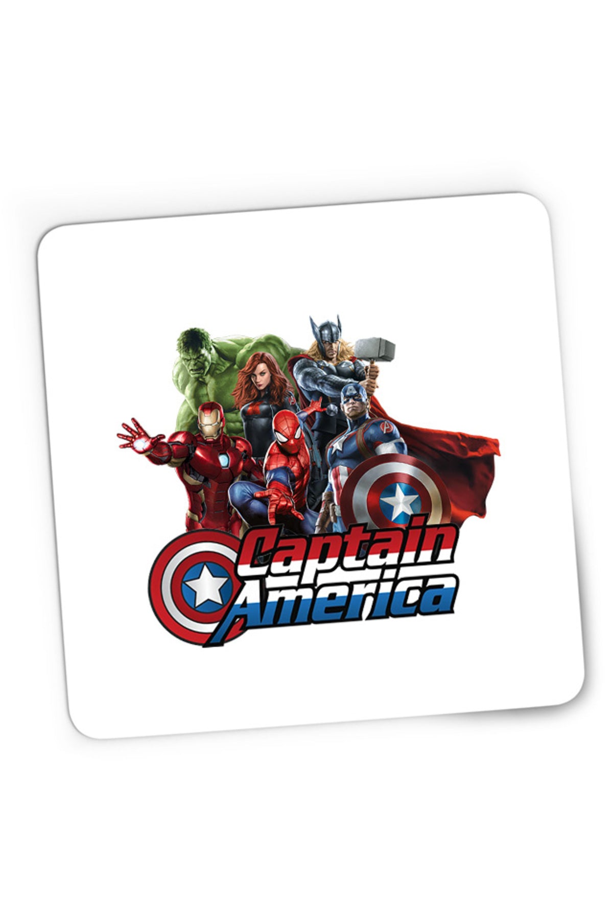 Mousepad Gaming Captain America Hulk Iron Man Catgirl Marvel DC Comics, 21x19 cm