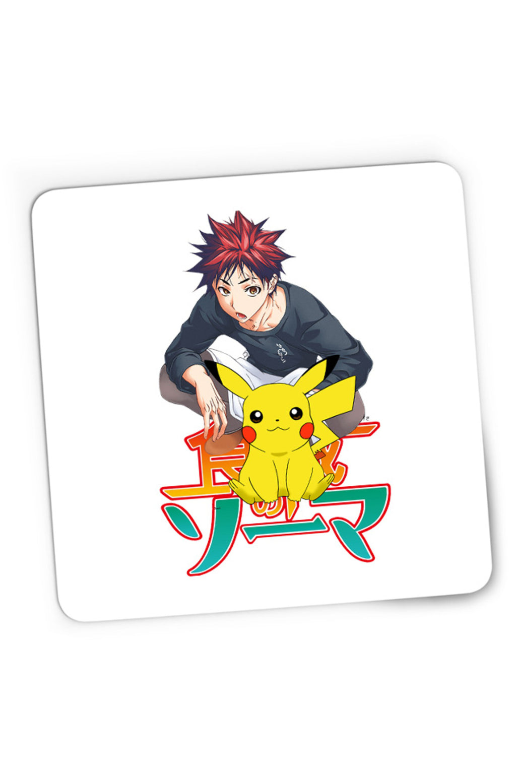 Mousepad Gaming Food Wars Soma Pikachu Sit Pet Japan, 21x19 cm