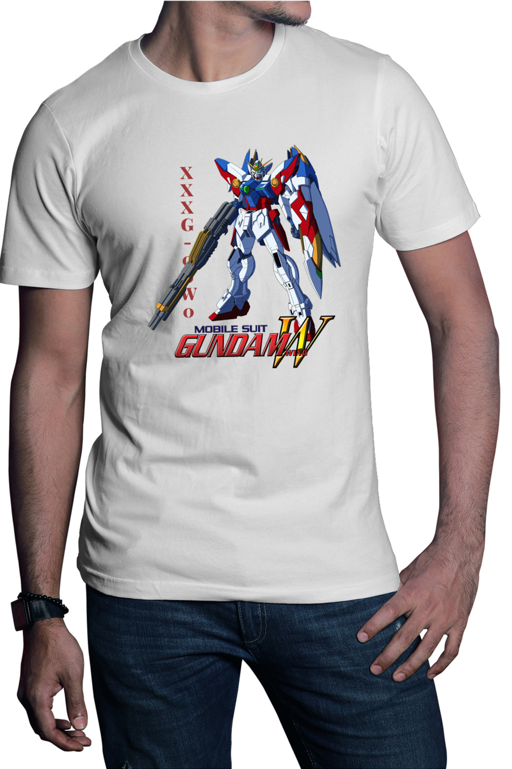 Tricou barbati dam Wing Heero Colorful