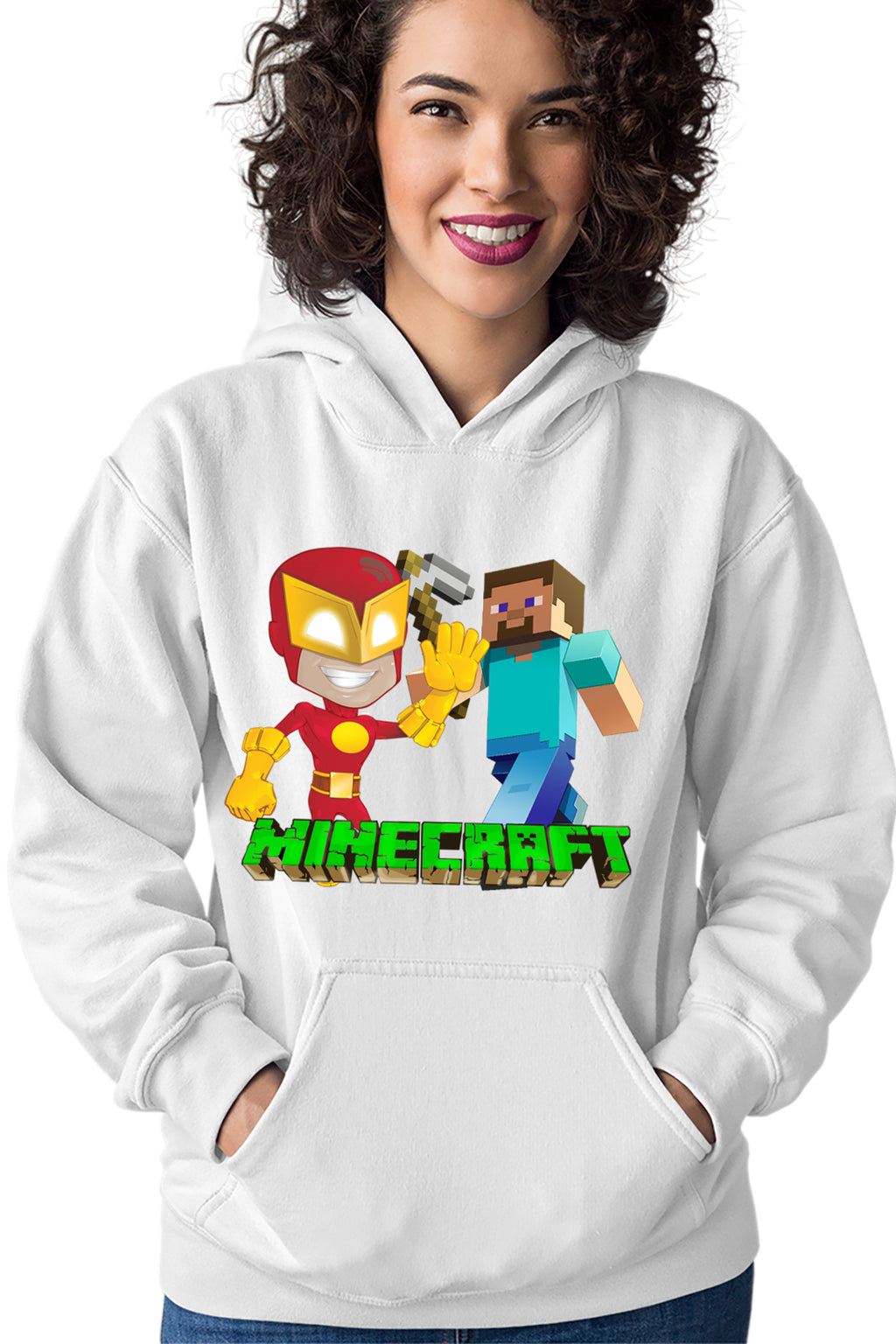 Hanorac dama The Flash Minecraft Steve Super Hero
