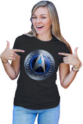 Tricou dama Star Trek Starft United Federation Planets Emblem