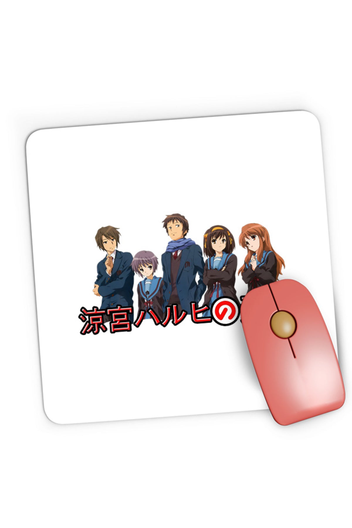 Mousepad Gaming Haruhi Suzumiya Yuki Itsuki Kyon Mitsuru School Slice of Life, 21x19 cm