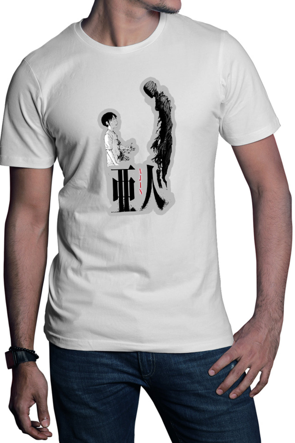 Tricou barbati Ajin Kei Self Protect Horror Otaku