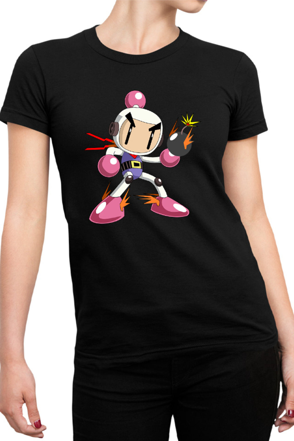 Tricou dama Bomberman Angry Japanese Multiplayer