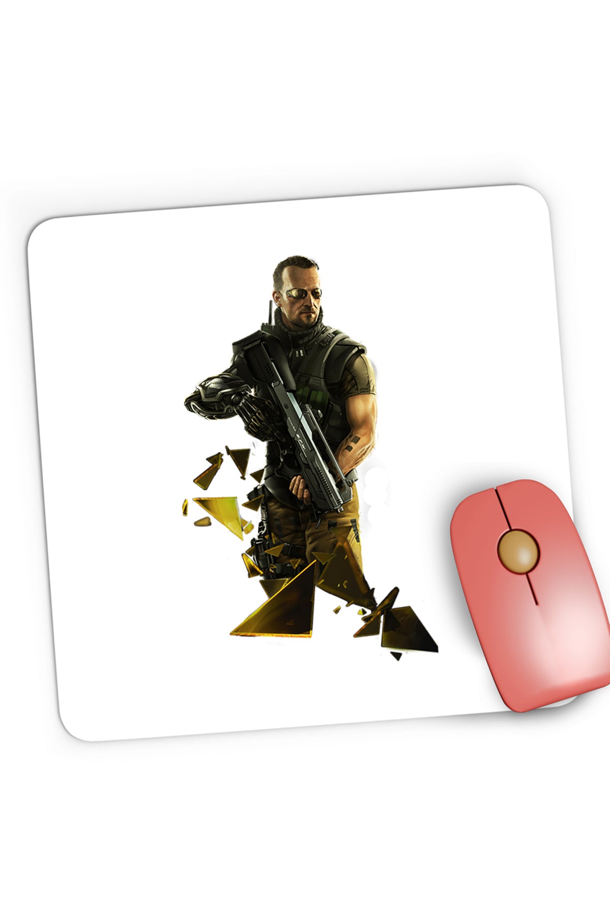 Mousepad Gaming Deus Ex Human Revolution Cyberpunk Icarus Effect, 21x19 cm