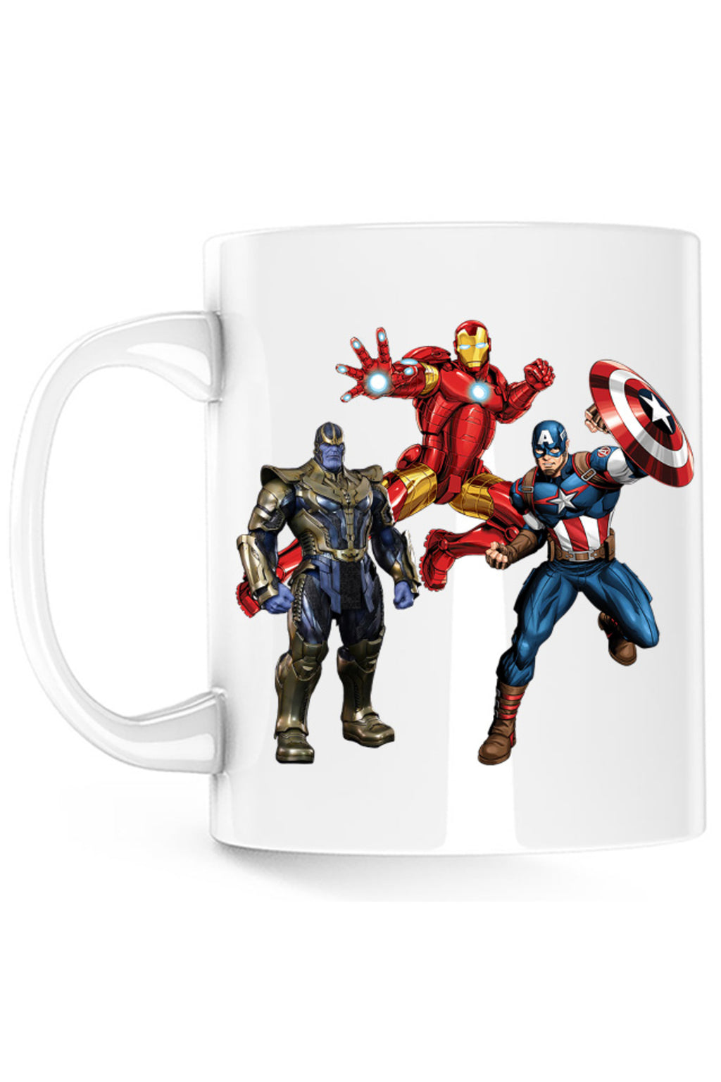 Cana Captain America Iron man Jump Thanos Machine Action Toy, alba, 330 ml