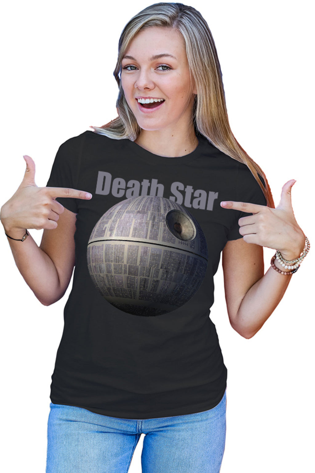 Tricou dama Star Wars Death Star Planet Bad Alien Species