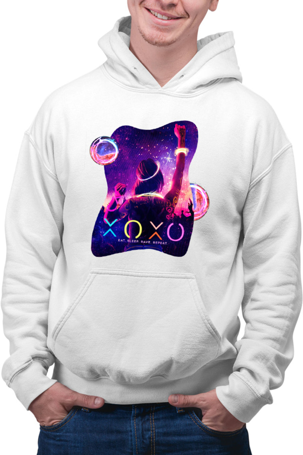 Hanorac barbati XOXO Dance Neon Party Colorful Teens Movie
