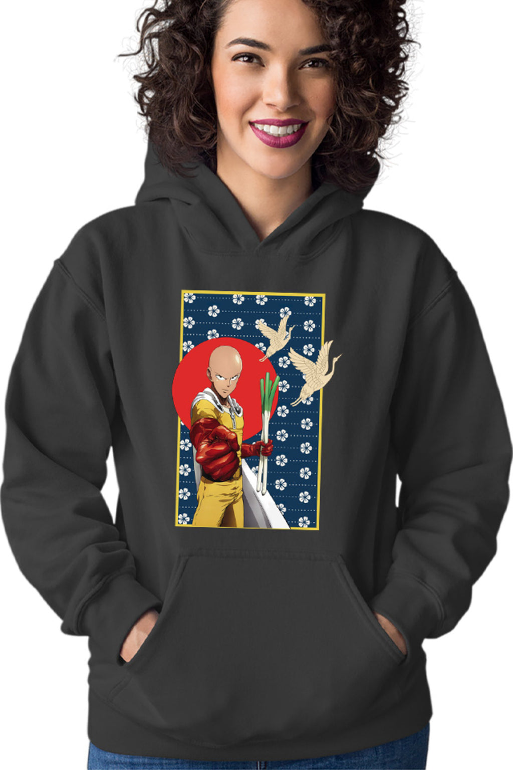Hanorac dama One-Punch Man Japanese Pattern Flag Bird