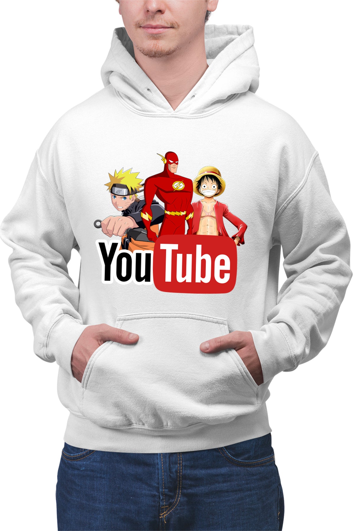 Hanorac barbati The Flash Naruto One Piece Anime Cartoon