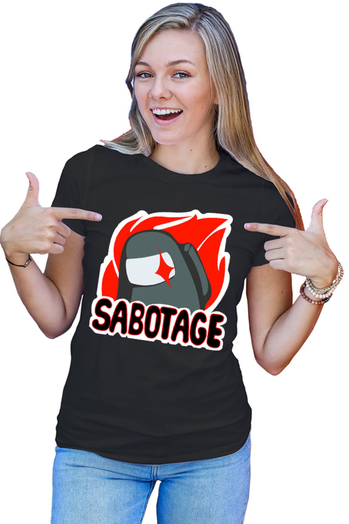 Tricou dama Among Us Sabotage Crew Space Station Task Vent